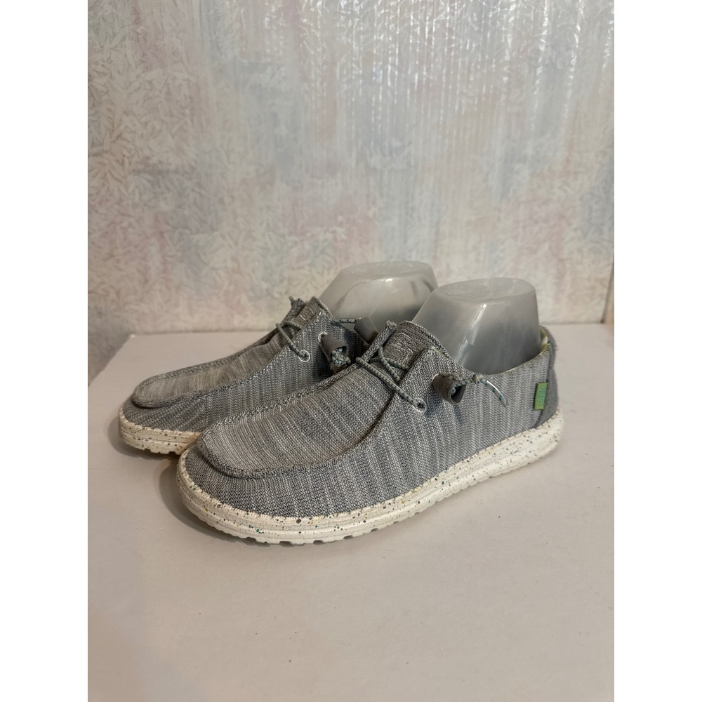 Hey Dude Wendy Stretch Pearl River Grey Marl Slip On Loafers 40081-11B Womens 8